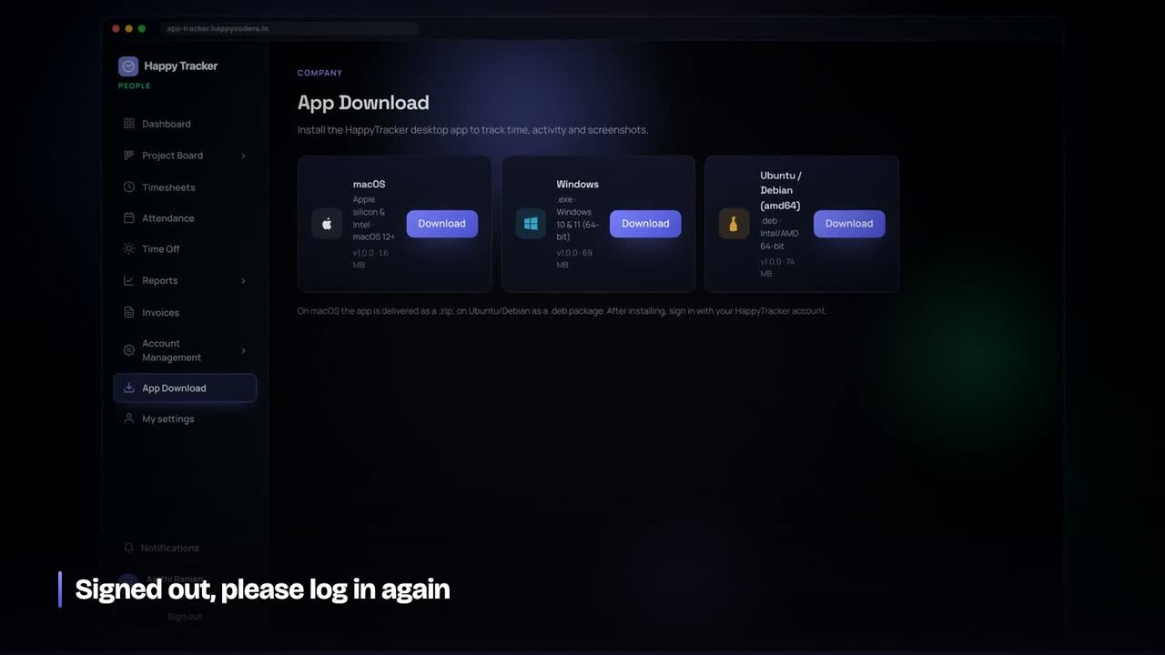 App Download offers the current build for Mac, Windows and Ubuntu.