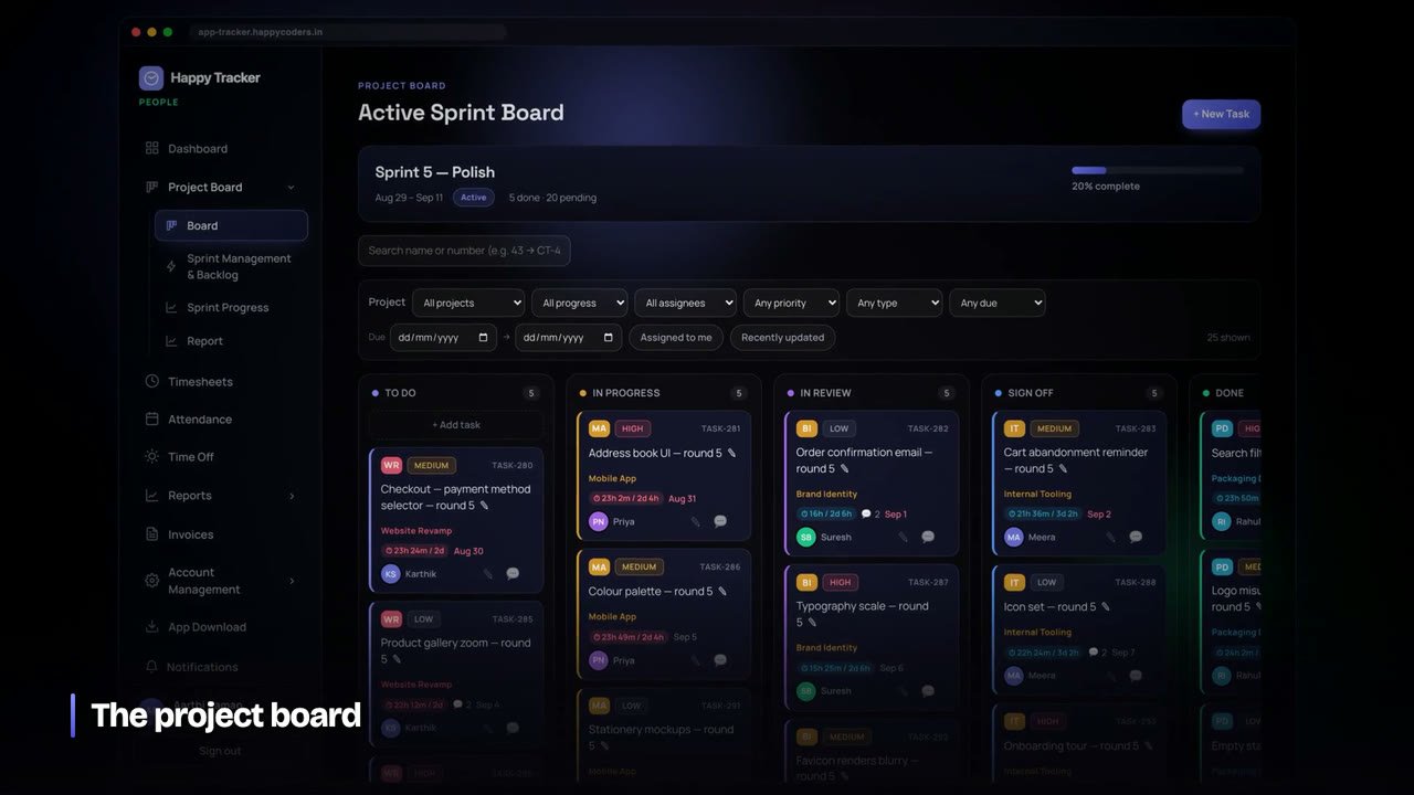 Happy Tracker product demo